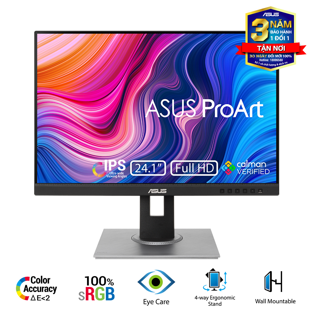 Màn Hình Chuyên Đồ Họa ASUS ProArt PA248QV 24.1" IPS Full HD 100% sRGB 100% Rec. 709