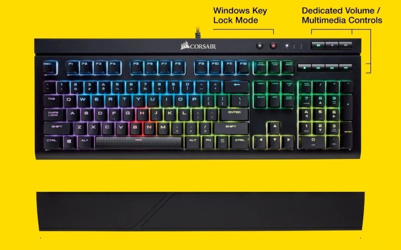 Bàn Phím Cơ Có Dây Gaming Corsair K68 RGB Mechanical Đen