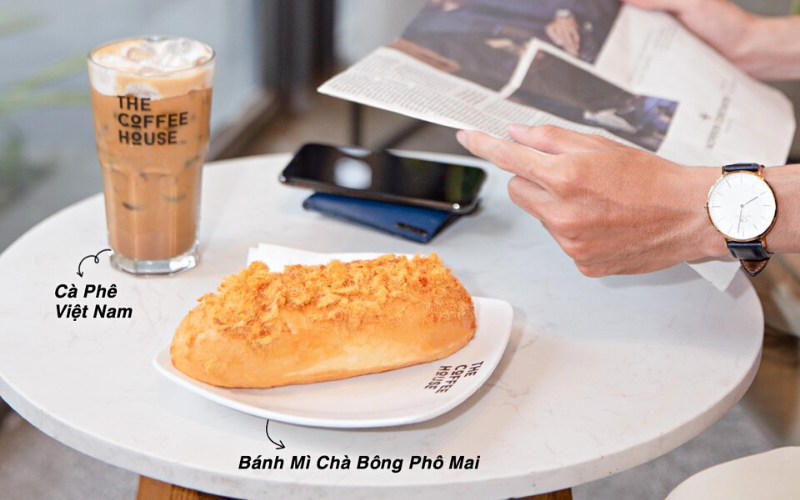 Bánh mì chà bông phô mai - Món best-seller của The Coffee House