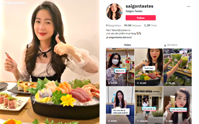 Kênh TikTok triệu like Saigon Tastes của cô nàng Chanh Thư