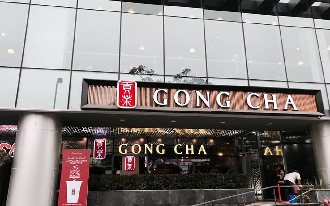 Một trong những quán trà sữa Gong Cha