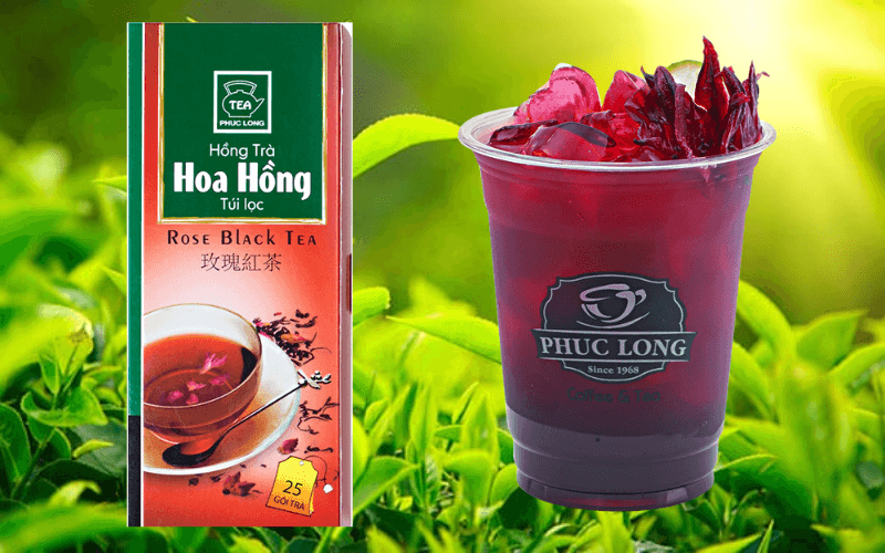 Trà hoa hồng Phúc Long đậm hương hoa ngọt dịu