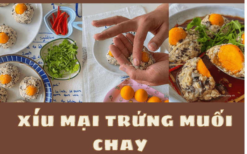 Xíu mại trứng muối chay đơn giản và dễ làm tại nhà